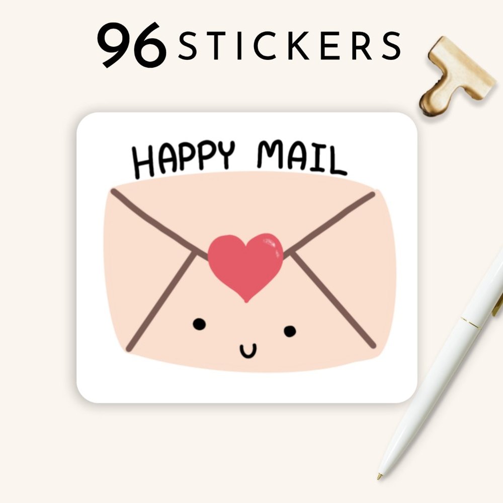 96 Happy Mail Stickers